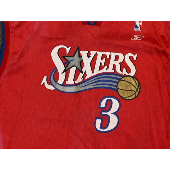 Vintage Reebok Men’s Philadelphia 76ers Iverson #3 NBA Basketball Jersey Sz 2XL - Picture 10 of 11